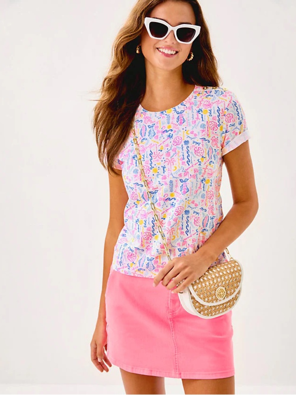 NWT Lilly Pulitzer Barreto Knit Top - Multi Summer Serenade Size L